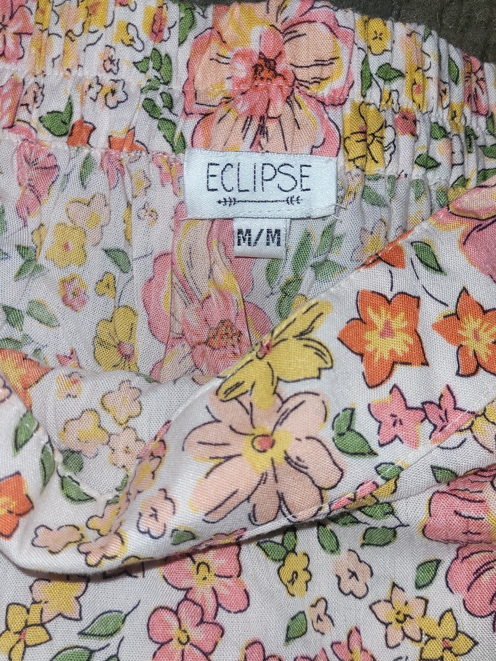 Eclipse Colorful Floral Ruffle Mini Skort Size M - Picture 2 of 4